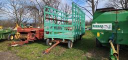 8x18 Wooden Rack Hay Wagon