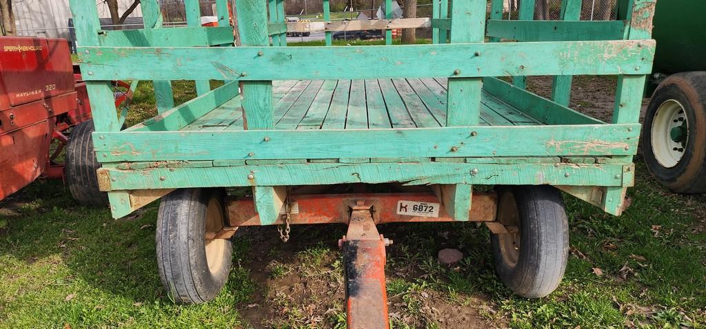 8x18 Wooden Rack Hay Wagon