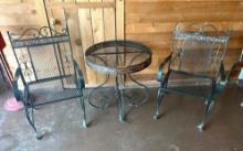 Metal Table and Chair Set