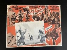 Walt Disney 1944 Three Caballeros Mexican Lobby Card