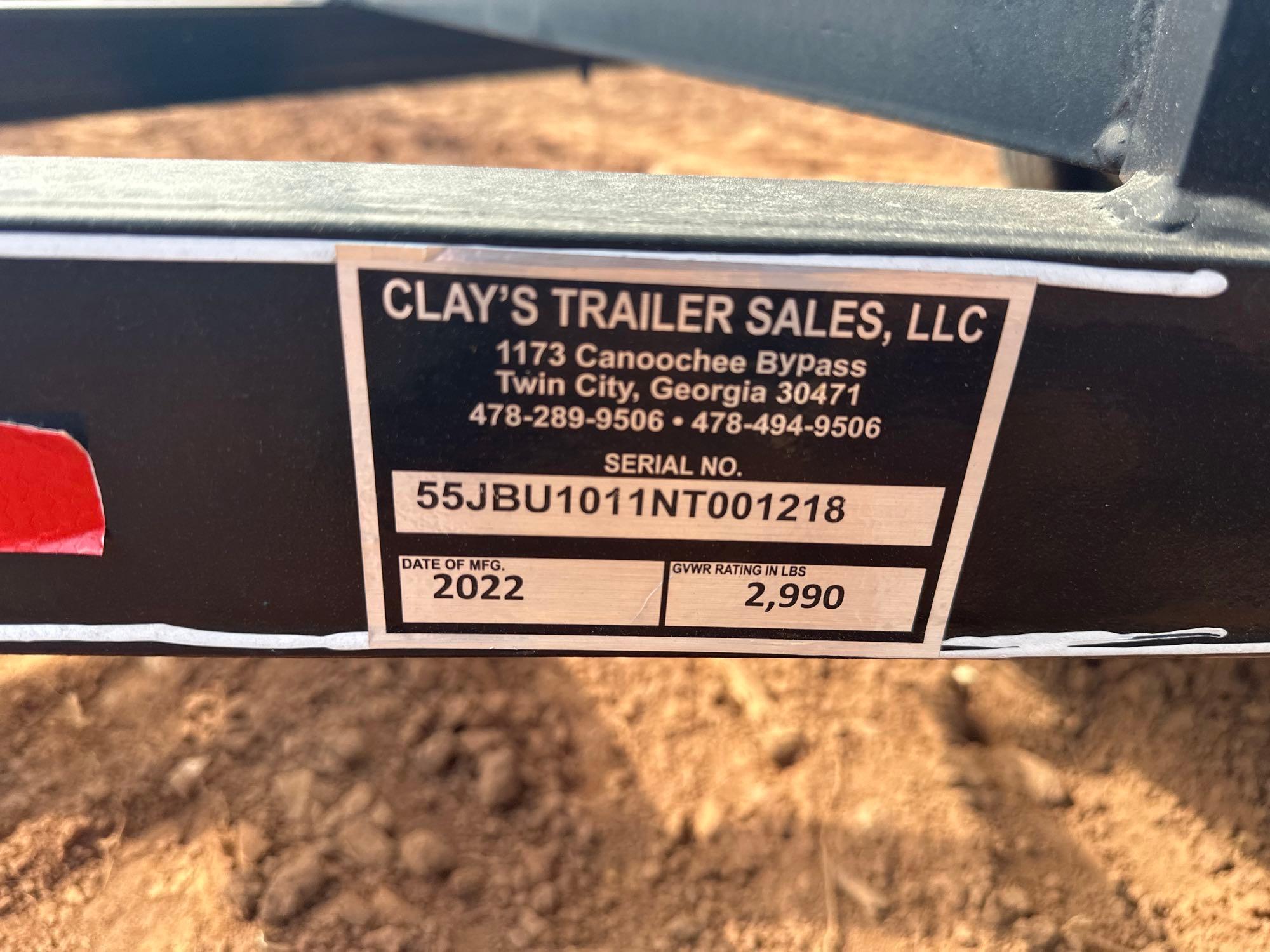 NEW CLAYS 5X10FT EQUIPMENT TRAILER