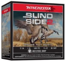 Winchester Ammo XBS123BB Blind Side 2 12 Gauge 3 1 38 oz 1400 fps BB Shot 25 Bx