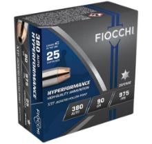 Fiocchi 380XTP25 Hyperformance Defense 380 ACP 90 gr Hornady XTP Hollow Point 25 Per Box