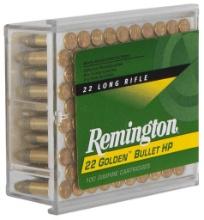 Remington Ammunition 21278 Golden Bullet 22 LR 36 gr Plated Hollow Point 100 Box
