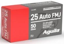 Aguila 1E252110 Target Range Handgun 25 ACP 50 gr Full Metal Jacket 50 Per Box