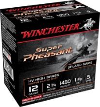 Winchester Ammo X12PHV5 Super Pheasant High Velocity High Brass 12 Gauge 2.75 1 38 oz 1450 fps 5