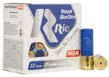 Rio Ammunition RBSM402 Royal BlueSteel Magnum 12 Gauge 3 1 38 oz 2 Shot 25 Per Box