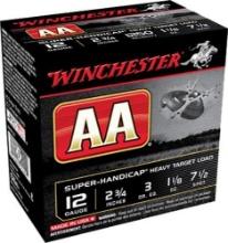 Winchester Ammo AAHA127 AA Super Handicap Heavy Target 12 Gauge 2.75 1 18 oz 7.5 Shot 25 Per Box
