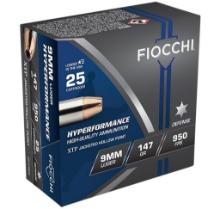 Fiocchi 9XTPB25 Hyperformance Defense 9mm Luger 147 gr Hornady XTP Hollow Point 25 Per Box