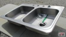 Stainless Steel Double Sink 22" x 33" OAL *CRF
