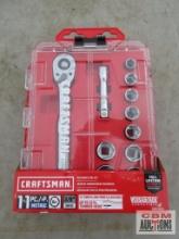 Craftsman CMMT12127 11pc Metric 6 Point 3/8" Drive Socket Set w/ 72 Tooth Ratchet & Storage Case...