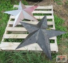 Metal Decorative Stars - Set of 2