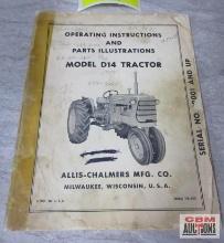 Allis Chalmers D14 Operators & Parts Book *Office