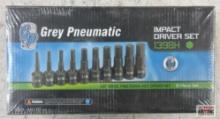 Grey Pneumatic 1398H 10pc 1/2" Drive Fractional Impact Socket Set (1/4" to 3/4") w/ Molded Storage