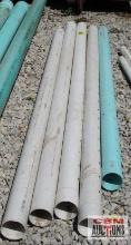 (5) 4" Slotted PVC Pipe