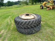 2 Tractor Tires and Rims 18.4R42