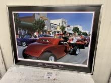 Bruce Kaiser St. Ignace 1998 23rd Anniversary Straits Area Antique Auto Show framed poster