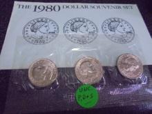 1980 Suzan B Anthony  Dollar Souvenier Set