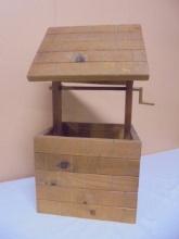 Small Solid Wood Wishing Well