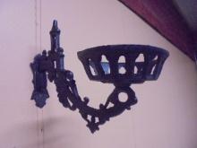 Vintage Cast Iron Wall Oil Lamp Holder