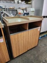 44 in. Corian Top Double Trash Station