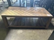 28 in. x 50 in. x 18 in. high Wood Coffee Table