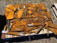PALLET OF STEEL CUTTERS AND PLATES