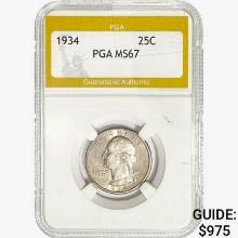 1934 Washington Silver Quarter PGA MS67