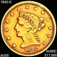 1842-D $2.50 Gold Quarter Eagle HIGH GRADE