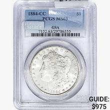 1884-CC Morgan Silver Dollar PCGS MS63 Littleton S