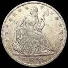 1842-O Seated Liberty Half Dollar NEARLY UNCIRCULA
