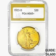 1923-D $20 Gold Double Eagle PGA MS65+