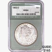 1902-O Morgan Silver Dollar NTC MS64