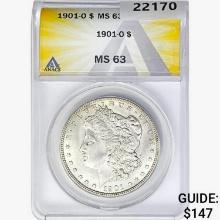 1901-O Morgan Silver Dollar ANACS MS63
