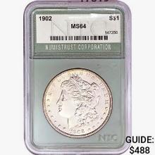 1902 Morgan Silver Dollar NTC MS64