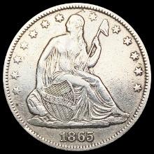 1865-S Seated Liberty Half Dollar CLOSELY UNCIRCUL