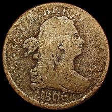 1806 Lg 6 Draped Bust Half Cent NICELY CIRCULATED