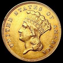 1878 $3 Gold Piece CLOSELY UNCIRCULATED