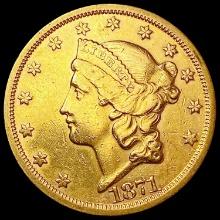 1871-S $20 Gold Double Eagle CLOSELY UNCIRCULATED