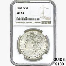 1904-O Morgan Silver Dollar NGC MS63