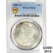 1884-CC Morgan Silver Dollar PCGS MS63