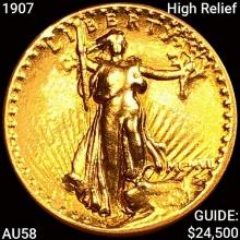 1907 High Relief $20 Gold Double Eagle