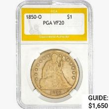 1850-O Morgan Silver Dollar PGA VF20