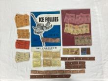 1940 Ice Follies Program, Ritz, Jockey Club, Delmar Tickets and More!!