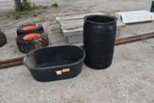 WATER TROUGH AND BARREL