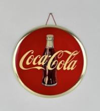 9" Coca Cola Celluloid Button Sign