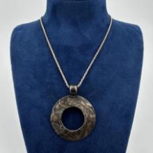 Hammered Sterling Silver Necklace