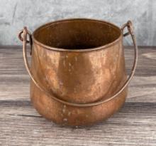Hand Hammered Copper Cooking Cauldron