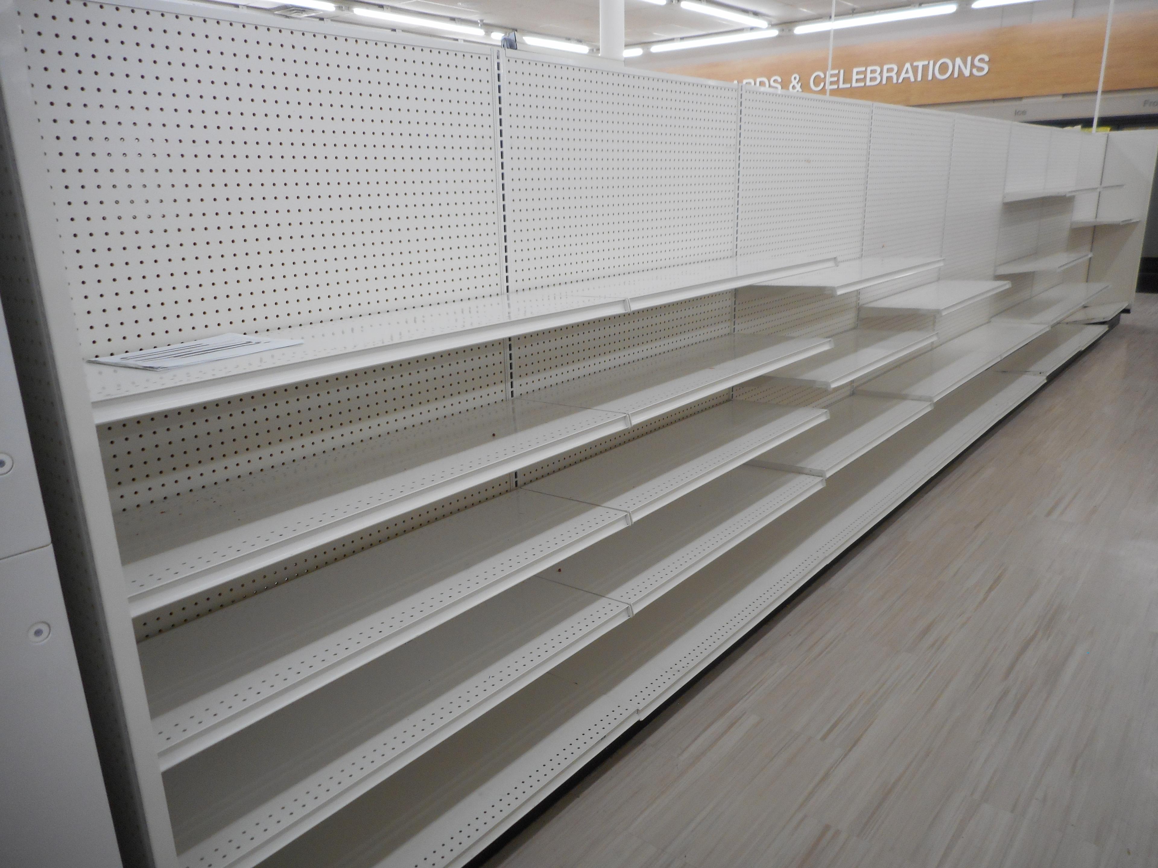 32 FT  WHITE WALL SHELVING (PRICED PER LINEAR FOOT)
