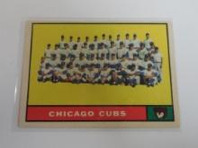 1961 TOPPS BASEBALL #122 CHICAGO CUBS TEAM CARD VINTAGE